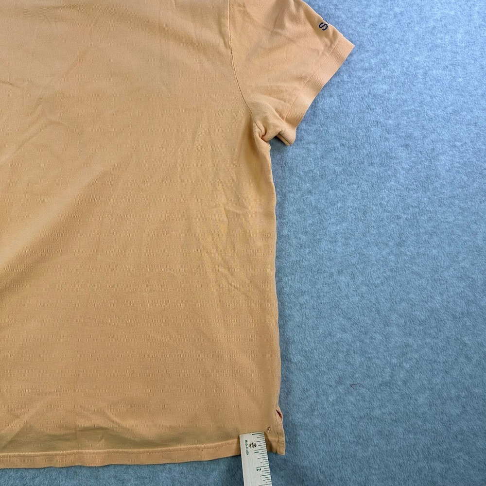 Lacoste Vintage Washed Orange Polo Shirt Dayton Flyers Basketball Mens 8 3XL - Picture 7 of 11